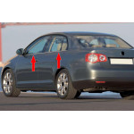 Зовнішня окантовка скла Volkswagen Jetta 2006-2011рр. (4 шт, нерж) Carmos - Турецька сталь 