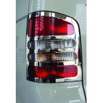 Накладки на задние фонари Volkswagen T5 Transporter 2003-2010 гг. ( 2 шт, нерж) 2 двери, Carmos - турецкая сталь
