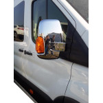 Накладки на дзеркала Ford Transit 2014↗ мм. (2 шт, хром) Полірована нержавіюча сталь