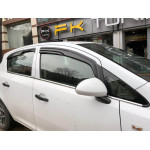 Наружняя окантовка стекол Opel Corsa D 2007-2014 гг. (4 шт, нерж) Carmos - Турецкая сталь