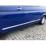 Молдинги на двері Volkswagen T5 Caravelle 2004-2010р. (нерж, Хром) 1 двері, Коротка, Carmos - Турецька сталь