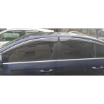 Ветровики с хромом SD Volkswagen Passat B6 2006-2012 гг. (4 шт, Sunplex Chrome) 