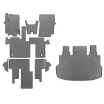 Коврики EVA Hyundai Staria (полный салон, 1+1,5/9-ти местный, Серый)