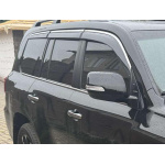 Ветровики с хромированным молдингом Niken Luxury Lexus LX570/450d 2008-2022 гг. (2008-2015, 6 шт)