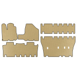 Коврики EVA Toyota Sienna 2003-2009 гг. (3 ряда, Бежевые)
