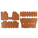 Коврики EVA Toyota Sienna 2003-2009 гг. (3 ряда, Оранжевые)