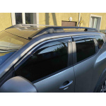 Ветровики с хромированным молдингом Renault Duster 2024- гг. (4 шт, Niken)