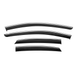 Ветровики с хромированным молдингом Niken Luxury Toyota bZ3 2023- гг. (4 шт)