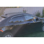 Ветровики с хромированным молдингом Niken Luxury Toyota Corolla 2013-2019 гг. (4 шт)