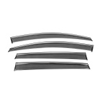 Ветровики с хромированным молдингом Niken Luxury Volkswagen Golf Sportsvan 2014-2020 гг. (4 шт)