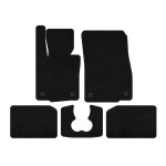 Текстильные коврики Deluxe Mini Cooper F55/56/57 2014-2023 гг. (для S F55, 5-дверный, черный)