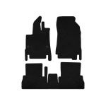 Текстильные коврики Deluxe Peugeot Partner/Rifter 2019- гг. (7-местный/Длинная база, черный)