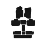 Текстильні килимки Deluxe для Cadillac Escalade 2007–2014 рр. (3 ряди, чорні)