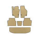 Коврики EVA Seat Alhambra 2010- гг. (3 ряда, Бежевые)