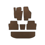 Коврики EVA Seat Alhambra 2010- гг. (3 ряда, Коричневые)