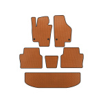Коврики EVA Seat Alhambra 2010- гг. (3 ряда, Оранжевые)