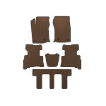 Коврики EVA Toyota 4Runner 2009-2024 гг. (3 ряда, 2014-2024, 7-местный, Коричневый)