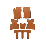 Коврики EVA Toyota 4Runner 2009-2024 гг. (3 ряда, 2014-2024, 7-местный, Оранжевый)