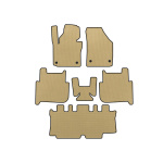 Коврики EVA Volkswagen Touran 2003-2010 гг. (3 ряда, 2006-2010, 7-местный, Бежевые)