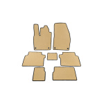Коврики EVA Volkswagen ID.6 2021- гг. (Бежевые) 2 Ряда
