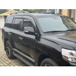 Ветровики с хромированным молдингом Niken Luxury Toyota Land Cruiser 200 2007-2021 гг. (4 шт)
