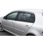 Ветровики с хромированным молдингом Volkswagen Golf 5 2003-2009 гг. (HB, 4 шт, Niken)