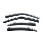 Ветровики с хромированным молдингом Niken Luxury Mercedes E-сlass W210 1995-2002 гг. (4 шт)