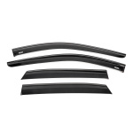 Ветровики с чёрным молдингом Niken Luxury Nissan Qashqai 2021- гг. (4 шт)