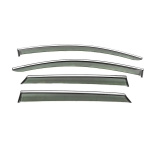 Дефлектори на вікна TOYOTA BZ4X / SUBARU SOLTERRA 2023+ окантовка з 3D нержавіючої сталі - Xukey 
