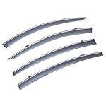 Дефлектори на вікна TOYOTA LAND CRUISER FJ200 /LEXUS LX 570 2008-2021 окантовка з 3D нержавіючої сталі - Xukey