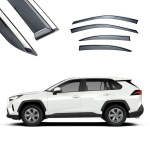 Дефлектори на вікна TOYOTA RAV4 2019+ окантовка з 3D нержавіючої сталі - Xukey