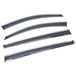 Дефлектори на вікна Volkswagen Touareg 2018+ окантовка з 3D нержавіючої сталі - Xukey