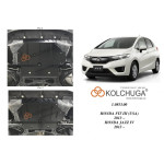 Защита Honda Jazz 2009-2013 двигатель и КПП - Kolchuga