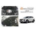 Защита Hyundai Santa Fe 2018- V-2,2CRDI двигатель, КПП, радиатор - Премиум - Kolchuga