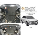 Защита Volkswagen Touareg 2018- V-3,0TDI; двигатель, стартер - Kolchuga