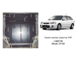 Защита Mazda 323 BJ 1998-2003 V-1,5; двигатель, КПП, радиатор - Премиум ZiPoFlex - Kolchuga
