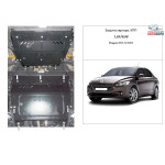 Защита Peugeot 301 2012- V-1,6HDI двигатель, КПП, радиатор - Kolchuga