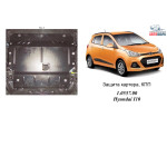 Защита Hyundai I-10 2014- V- все двигатель, КПП, радиатор - Kolchuga
