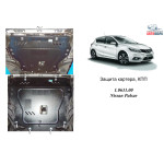 Защита Nissan Pulsar (C13) 2014- V-1,2i двигатель и КПП - Kolchuga