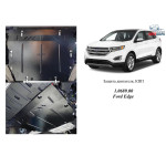Защита Ford Edge 2016- V- 2,0D двигатель, КПП, радиатор - Kolchuga