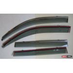 Для Тойота Prado 150 ветровики дефлектори вікон ASP з молдингом нержавіючої сталі / sunvisors - 2010 