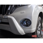 Для Тойота Prado 150 2014+ накладки хром на противотуманные фары - 2014