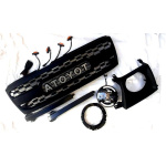 Toyota Land Cruiser LC100 2003+ оптика передняя Full LED + решетка радиатора стиль 3D