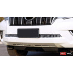 Для Тойота Prado 150 2018+ накладки хром на решітку переднього бампера - 2018