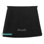 Килимки Audi Q8/SQ8/RS Q8 (mkI)(багажник) 2018-> текстильні Premium - Чорні