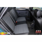 Чохли на сидіння AUDI A6 1997-2004 седан (С5) спинка поділена 40/60 - серія AM-S (декоративна строчка) еко шкіра - Автоманія