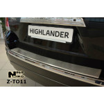 Накладки на бампер с загибом для Тойота HIGHLANDER II FL 2008- NataNiko