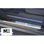 Накладки на пороги Renault ESPACE IV 2002-2014 2 шт на метал Premium NataNiko