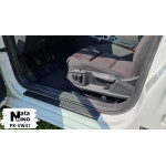 Накладки на пороги Volkswagen PASSAT B8 4D/универсал 2014- Premium нержавейка+пленка Карбон - 4шт, наружные - на метал NataNiko