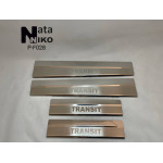 Накладки на пороги FORD TRANSIT COURIER 2014- Premium - 4шт, наружные - на метал NataNiko